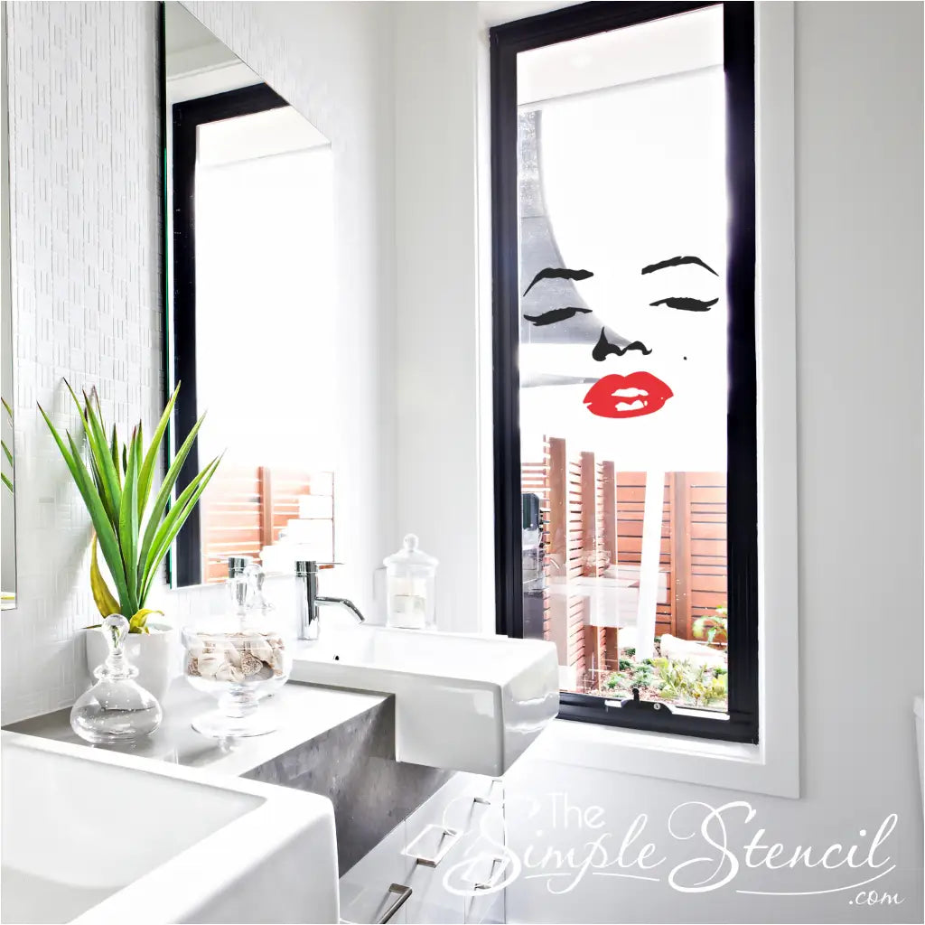 Marilyn Monroe Face Silhouette Wall Mural Decal Art - Thumbnail 3