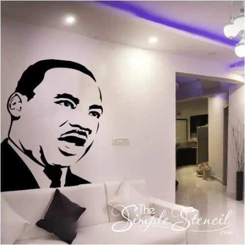 Martin Luther King Jr Silhouette Wall Art Graphic - Extra large special order for modern living room wall
