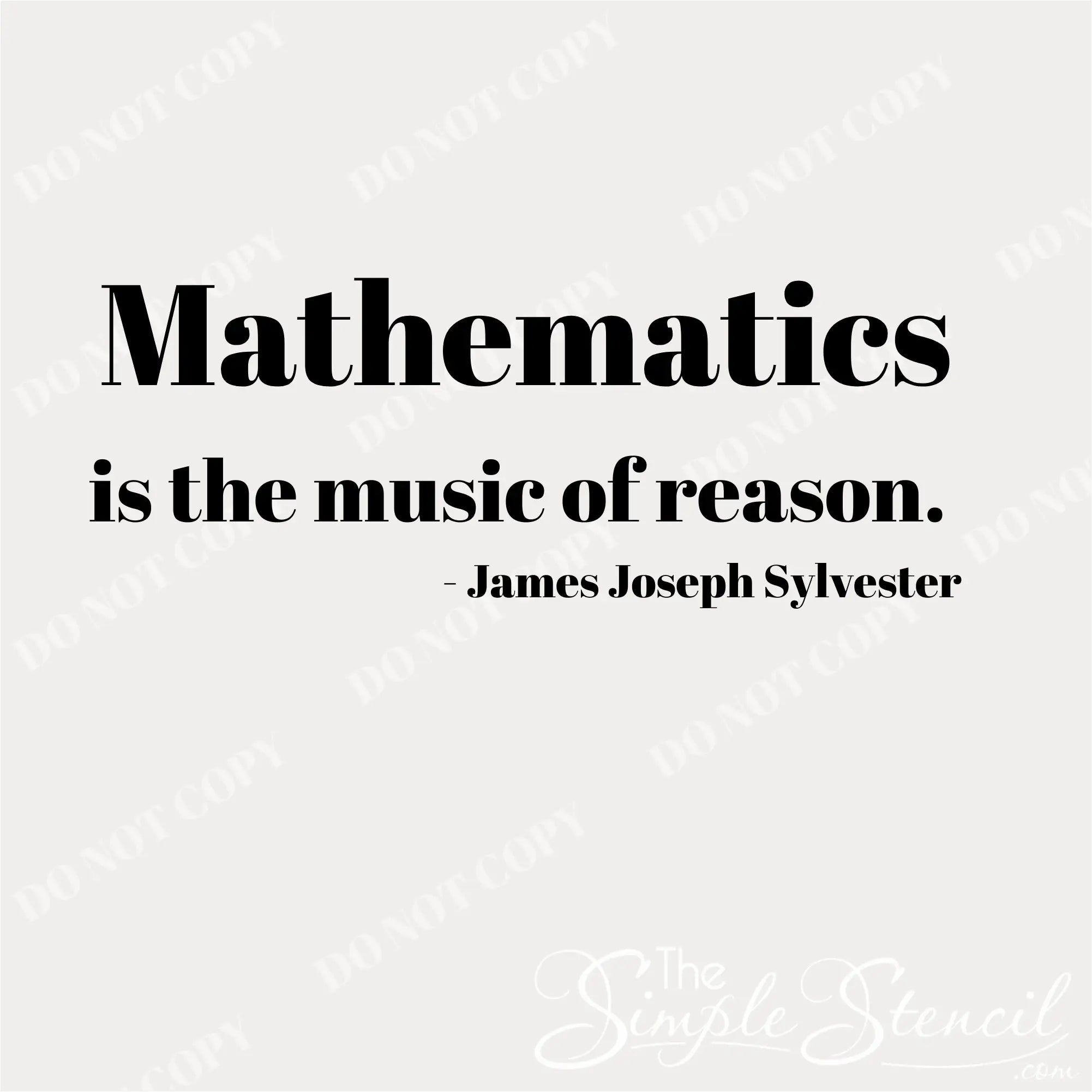 Mathematics is the Music of Reason - James Joseph Sylvester Wall Decal - Thumbnail 2