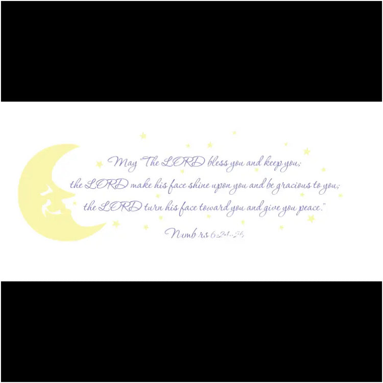 May The Lord Bless You Numbers 6:24 With Moon And Stars
