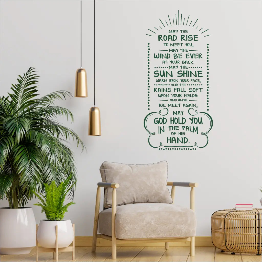 May The Road Rise To Meet You - Irish Proverb Decal