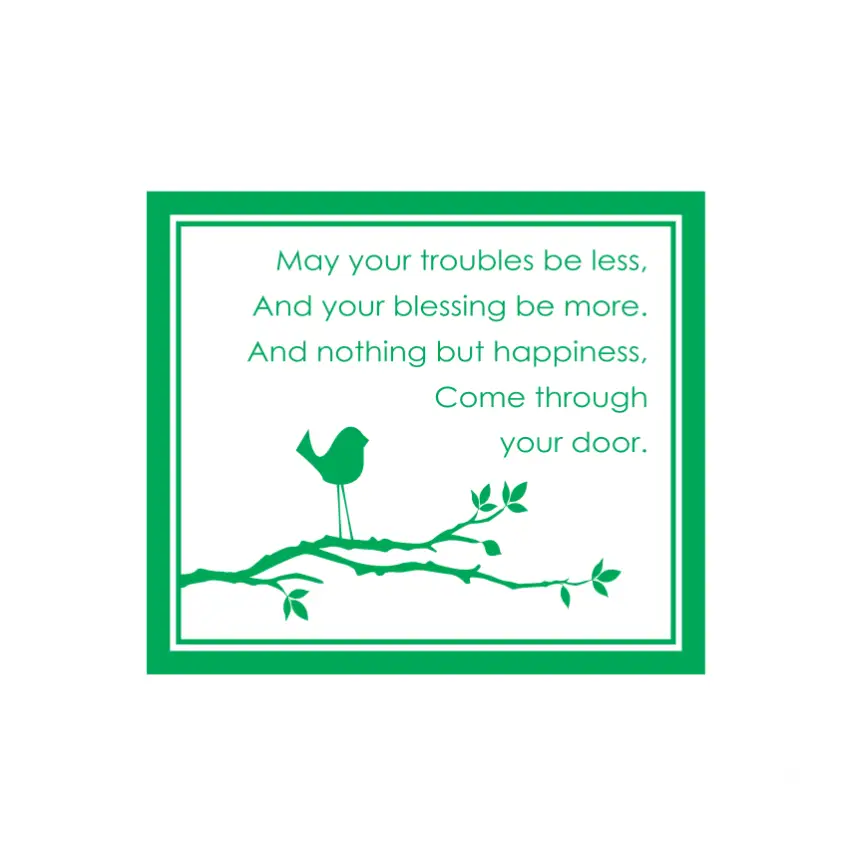 May Your Troubles Be Less - Irish Proverb Decal - Thumbnail 2