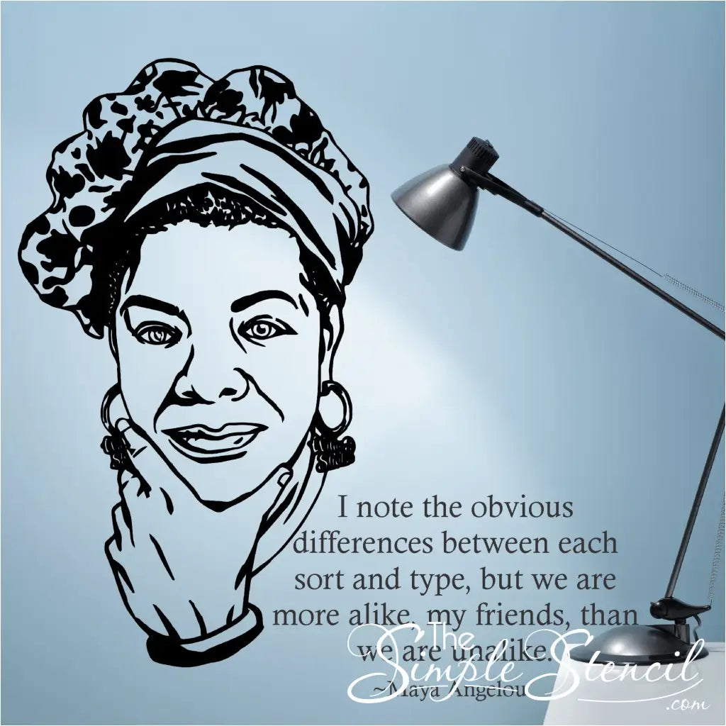 Maya Angelou Silhouette Wall Decal - Thumbnail 3
