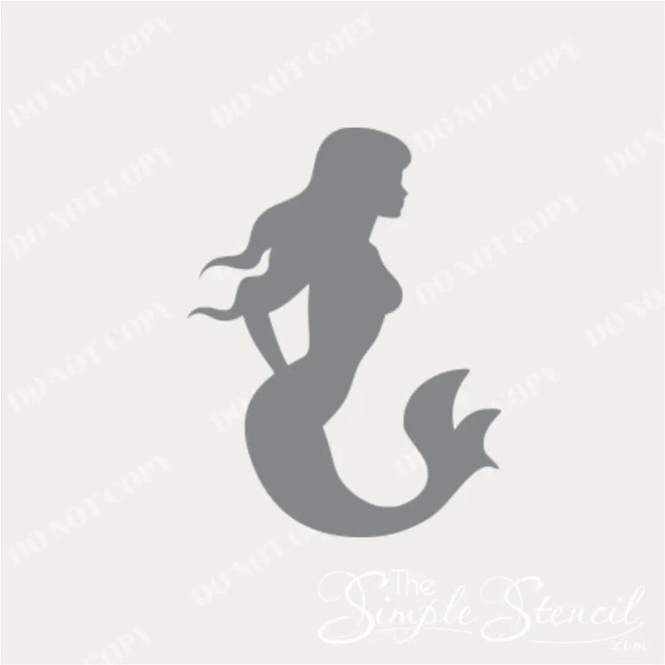 Collection of mermaid silhouette decals in various sizes.