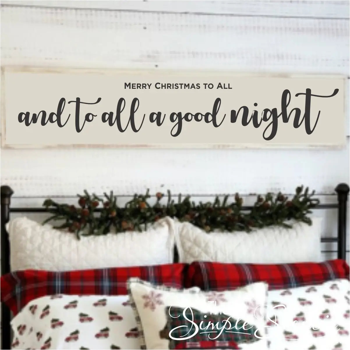 The Simple Stencil Merry Christmas To All And To All A Good Night Decal - Thumbnail 3