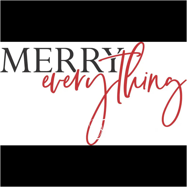 Merry Everything Christmas Decal | Removable Holiday Wall Sticker