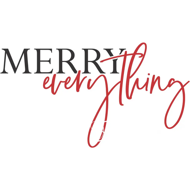 Merry Everything Christmas Decal | Removable Holiday Wall Sticker