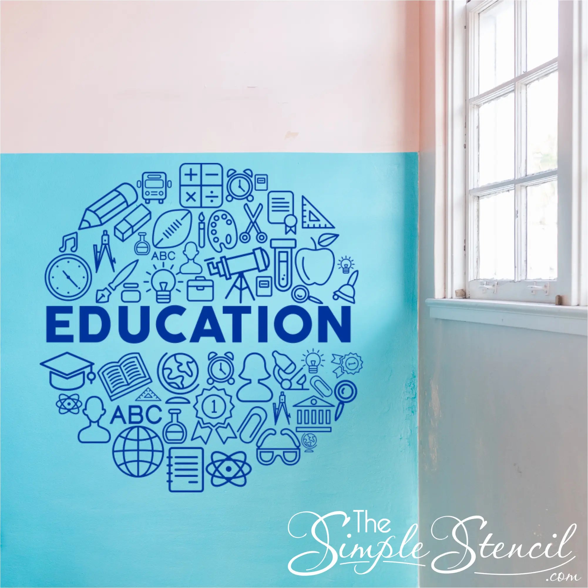 Modern Education Circle Wall Decal - Thumbnail 2