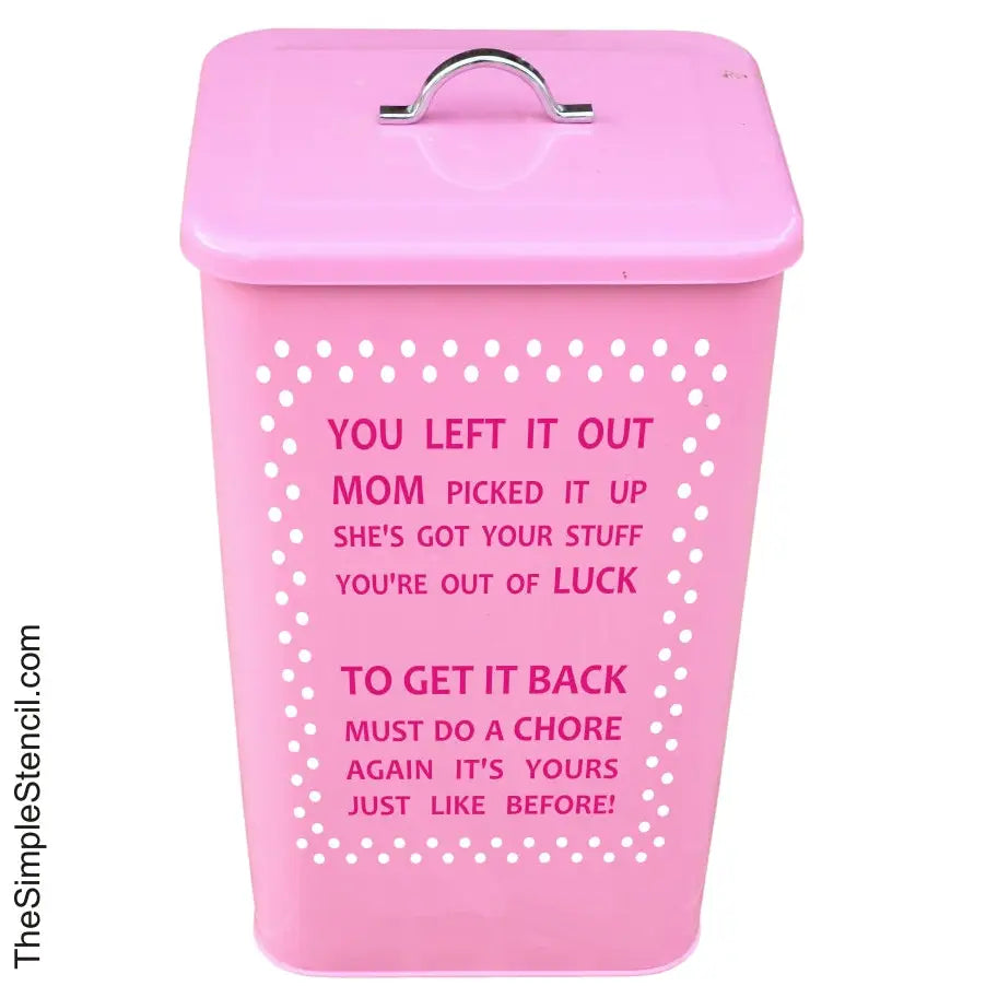 An adorable and effective way to encourage kids to pick up their things. 