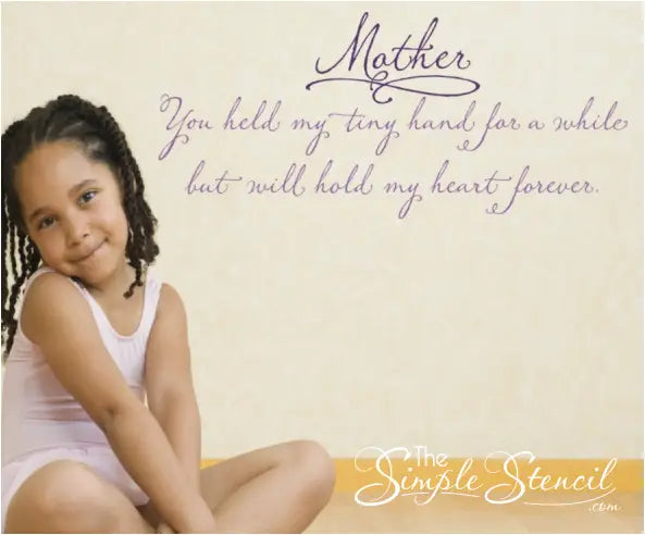 The Simple Stencil Mother Wall Decal - Thumbnail 4