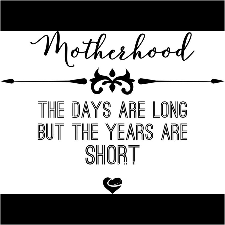 Motherhood - Long Days Short Years Vinyl Quote