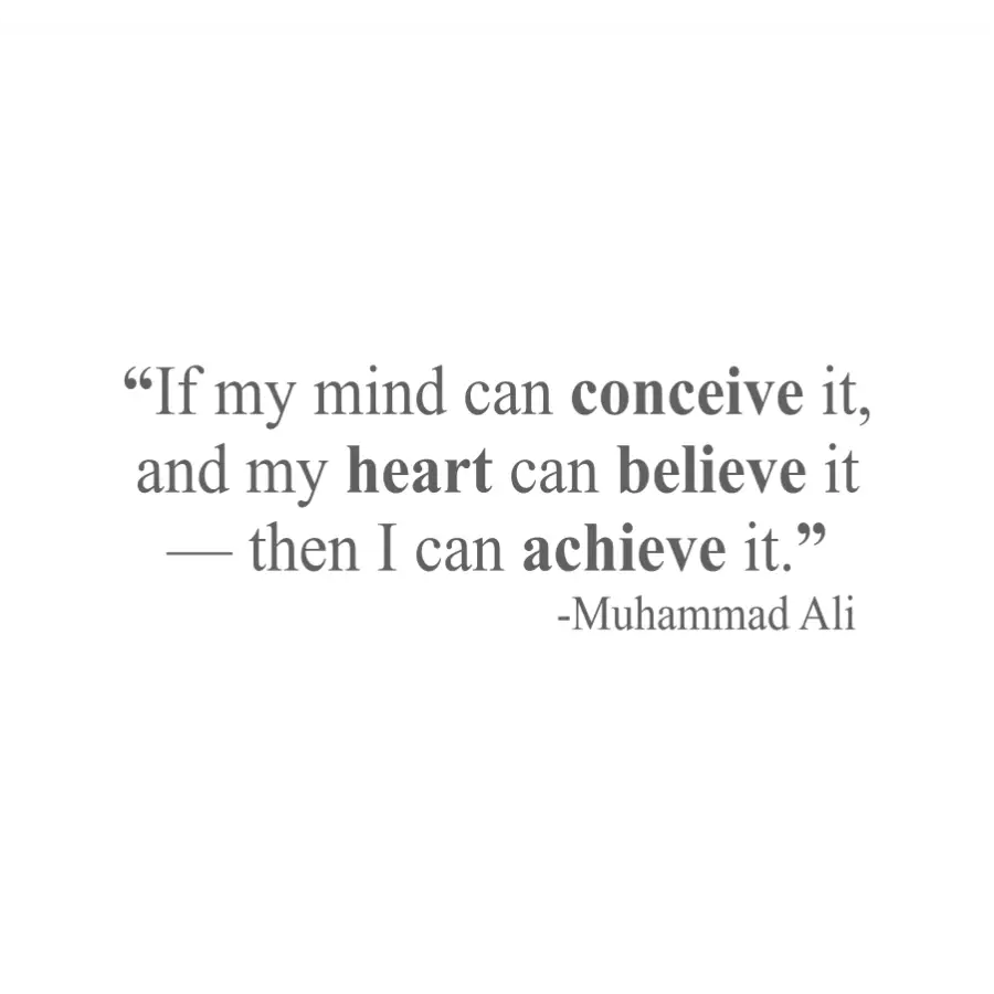 Muhammad Ali Wall Quote - Conceive, Believe, Achieve - Thumbnail 2