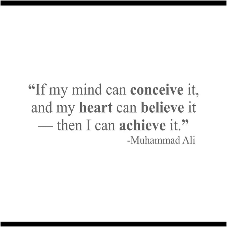 Muhammad Ali Wall Quote - Conceive Believe Achieve Decal