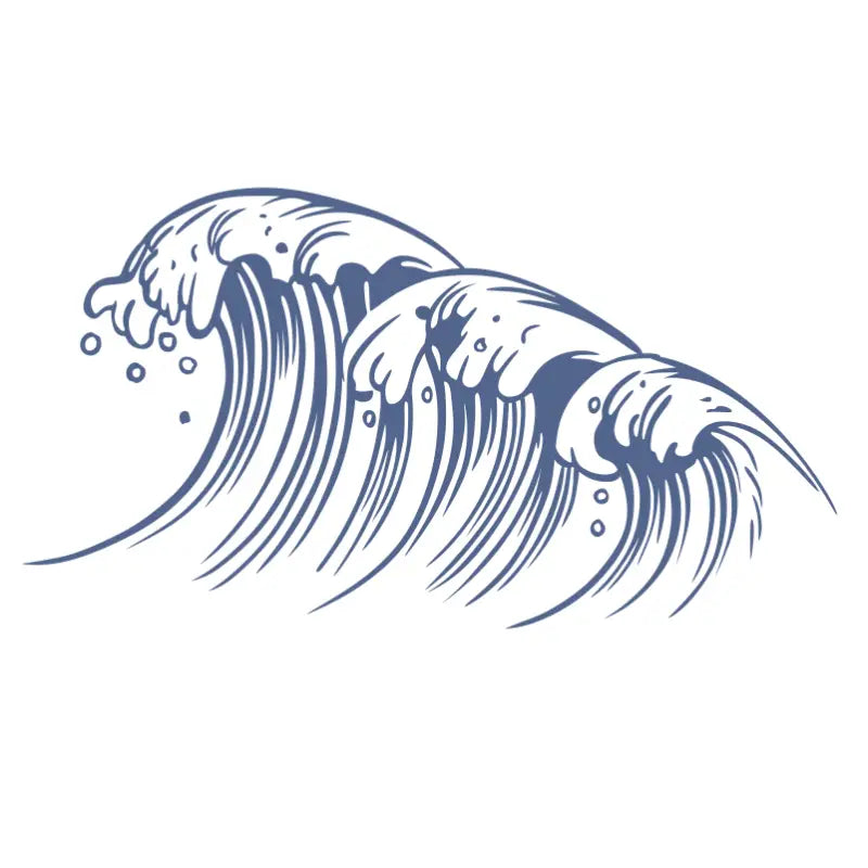 Multiple Crashing Ocean Waves Wall Decal