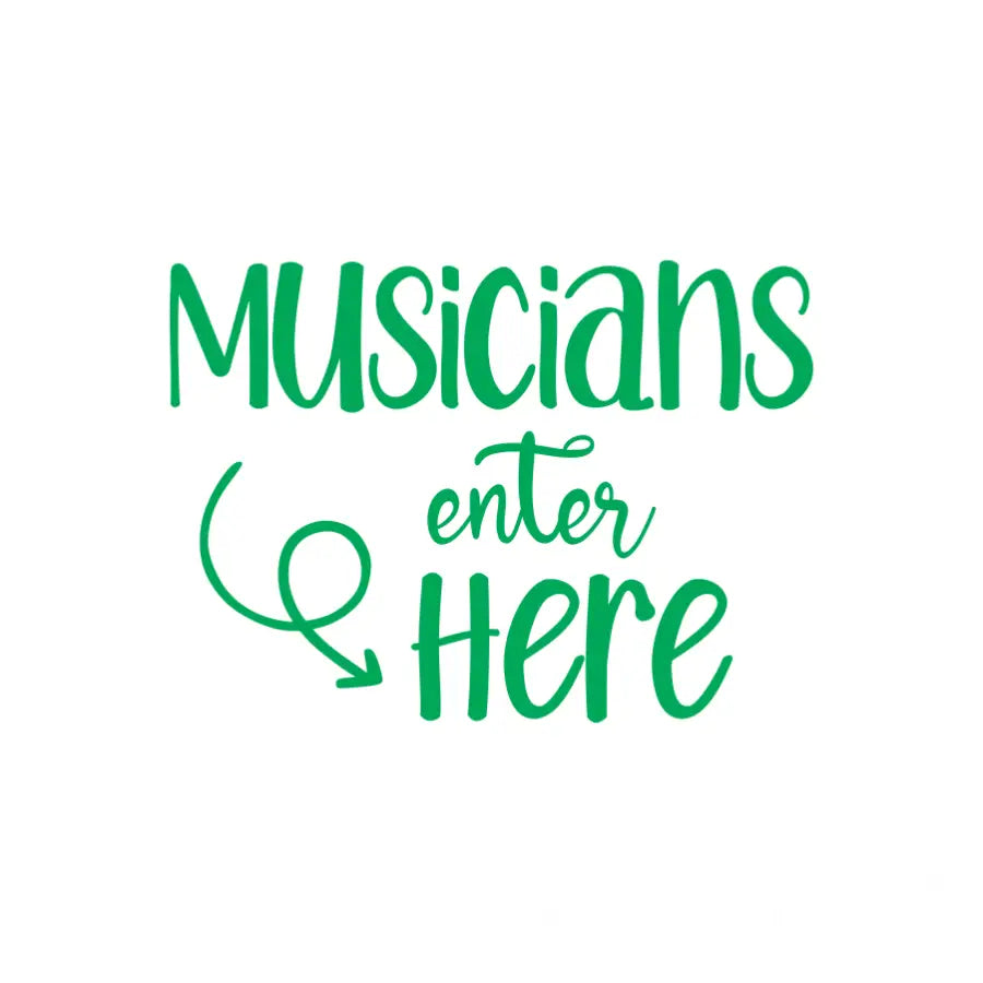 Musicians Enter Here Vinyl Wall Decal - Thumbnail 2