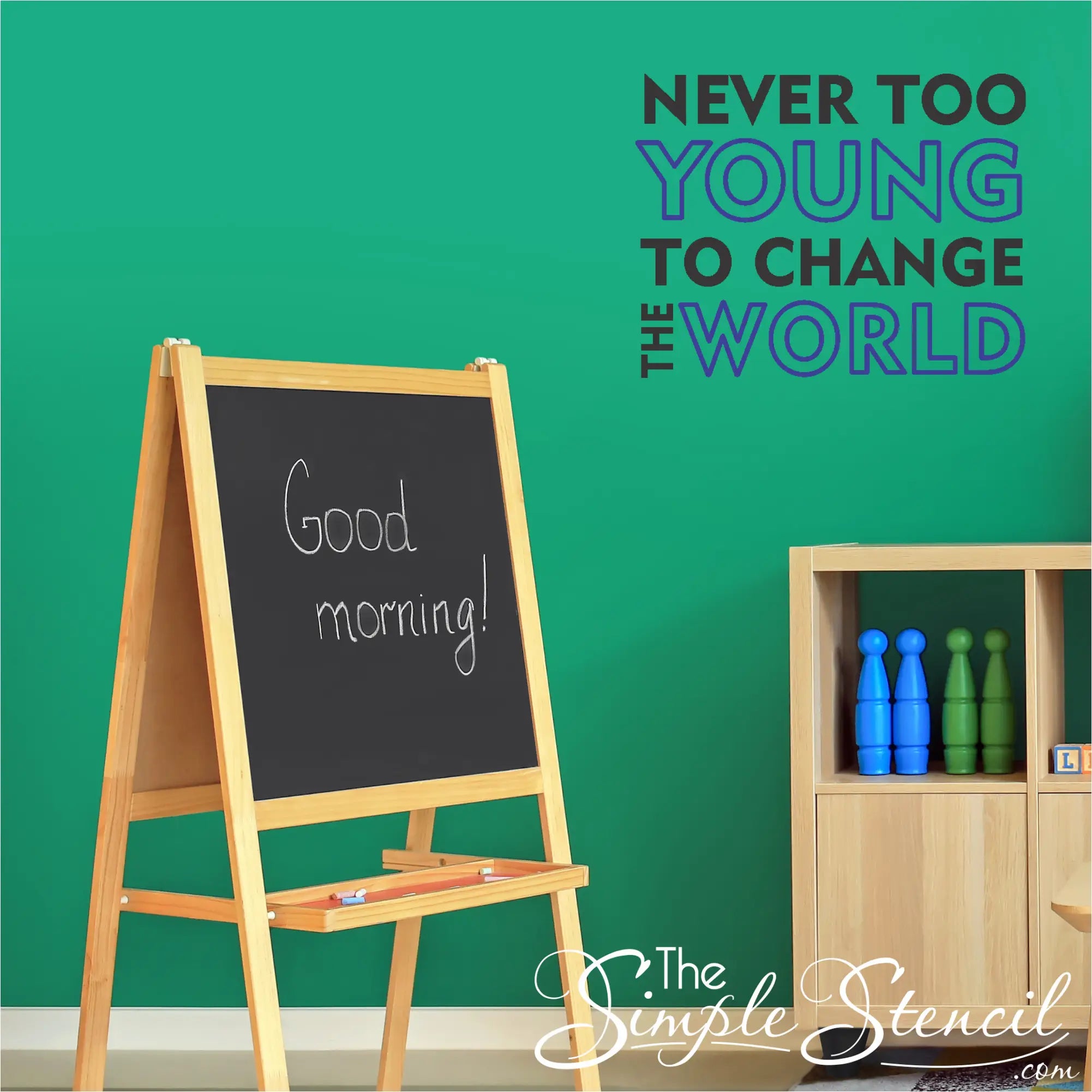 Never Too Young to Change the World - Wall Decal - Thumbnail 3