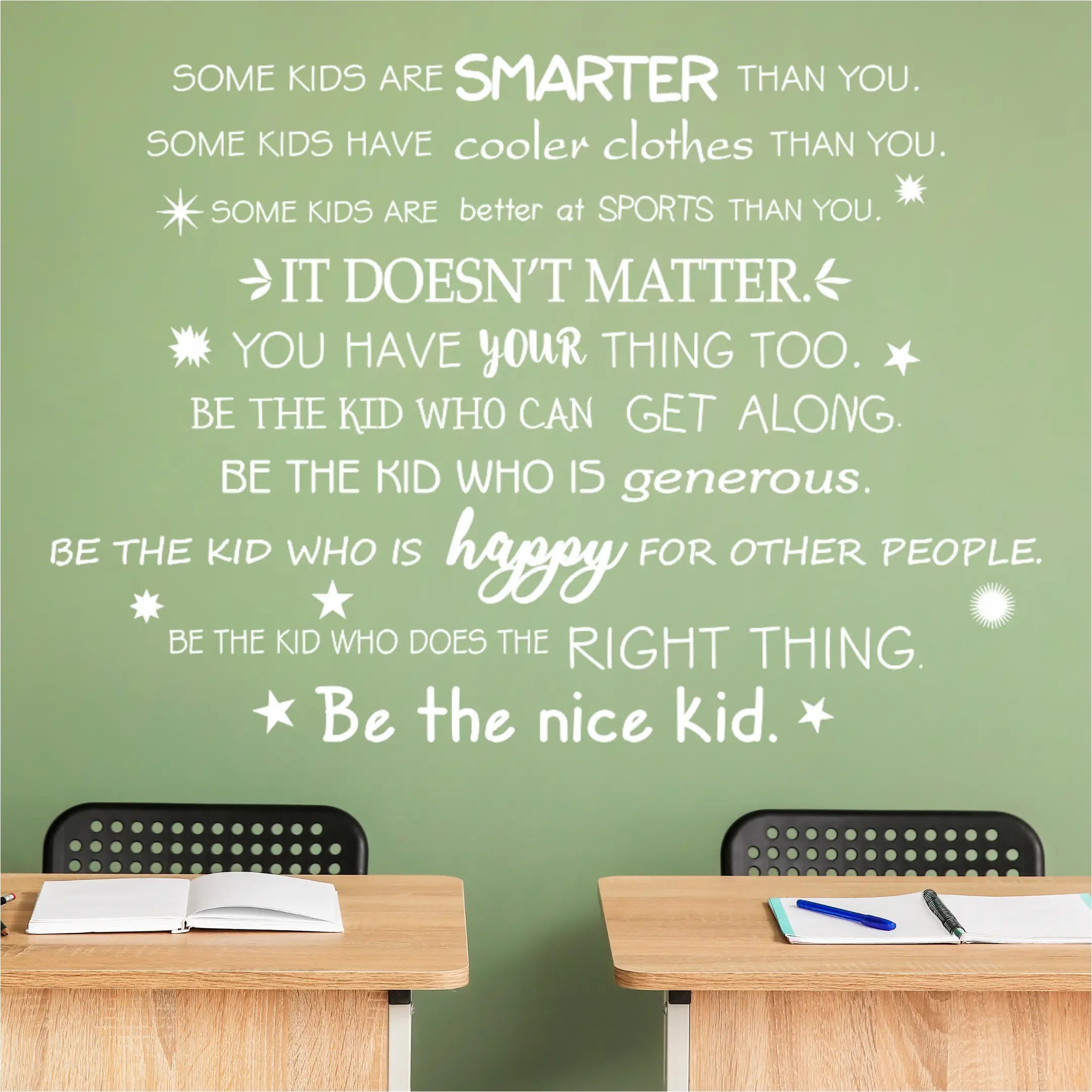 Be The Nice Kid School Wall Decal Mural