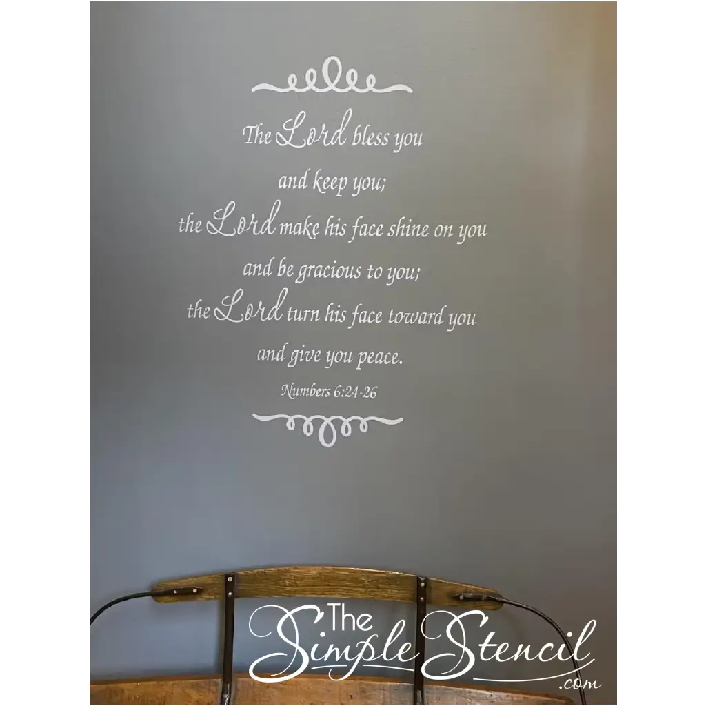 Numbers 6:24-26 NIV - May the Lord Bless You And Keep You Wall Decal