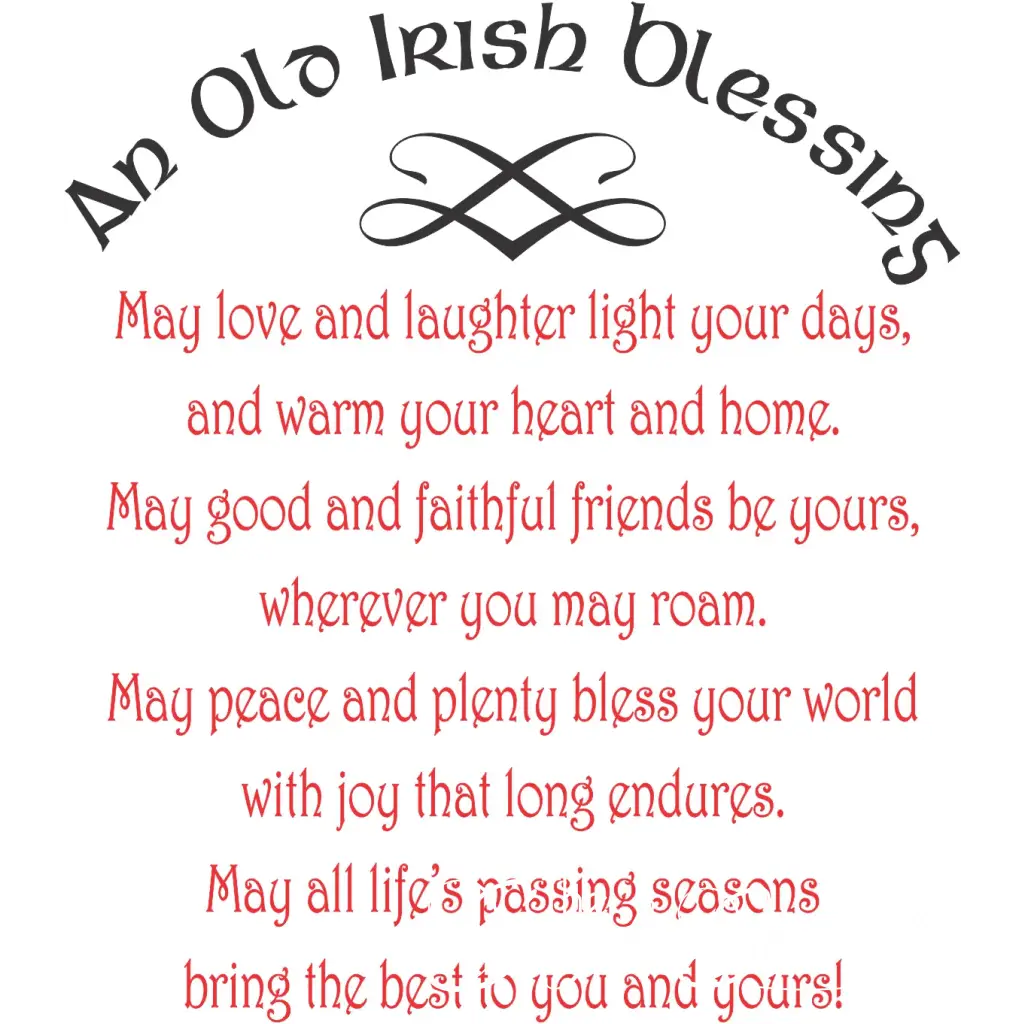 An Old Irish Blessing Wall Decal - Thumbnail 3