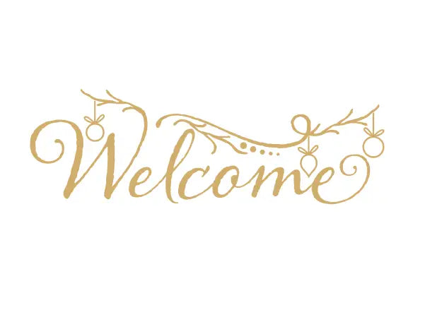 Ornamental Christmas Welcome Decal