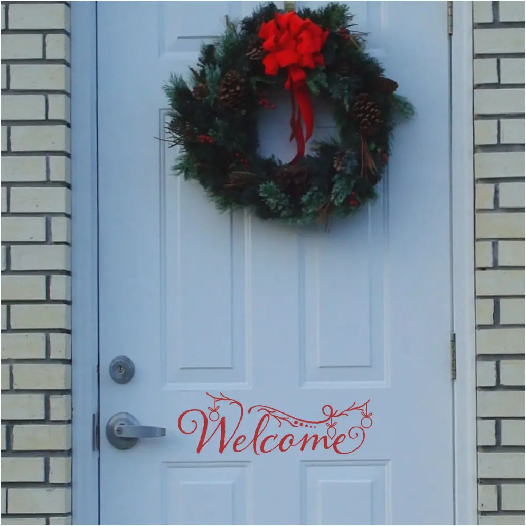 Ornamental Christmas Welcome Decal