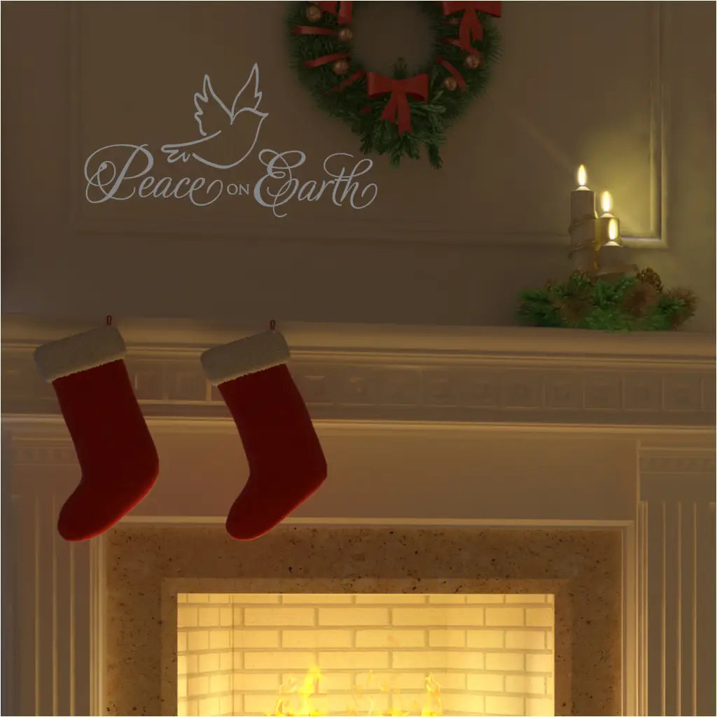 Peace On Earth With Dove Wall Decal