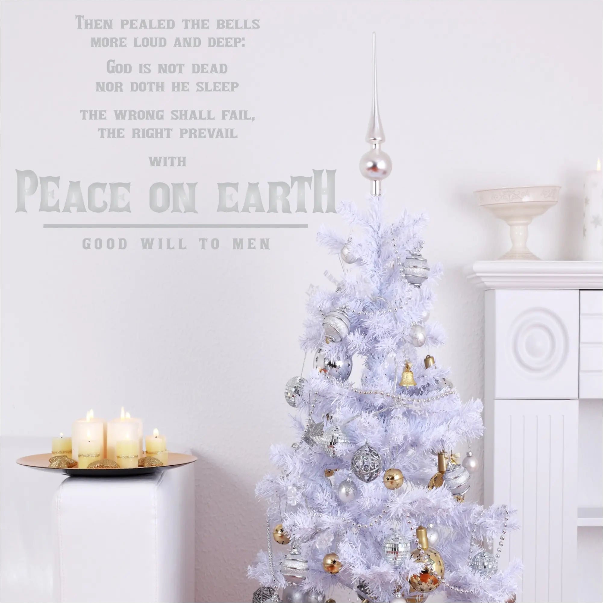 Let There Be Peace On Earth Christmas Wall Decal Sticker - Thumbnail 4