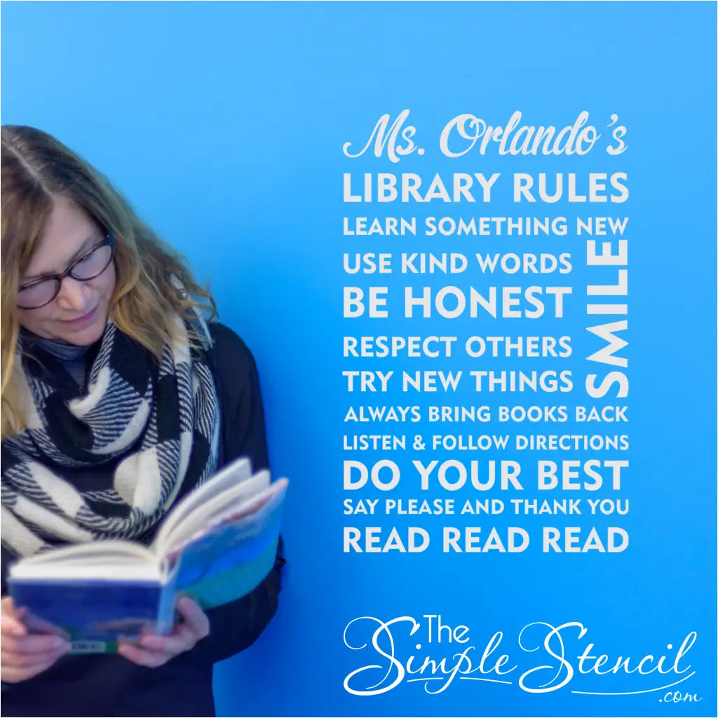 Personalized Library Rules Decal - Thumbnail 3