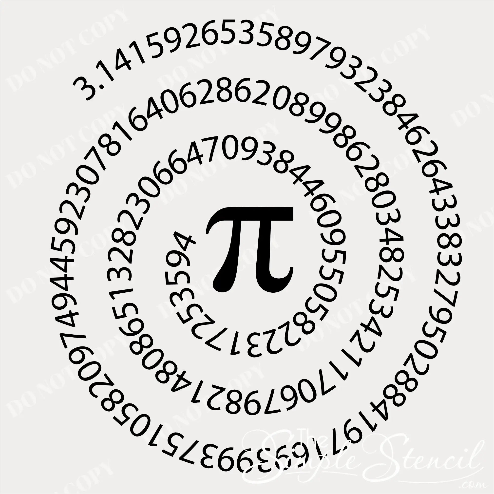 The Simple Stencil Pi Symbol Wall Decal - Thumbnail 2