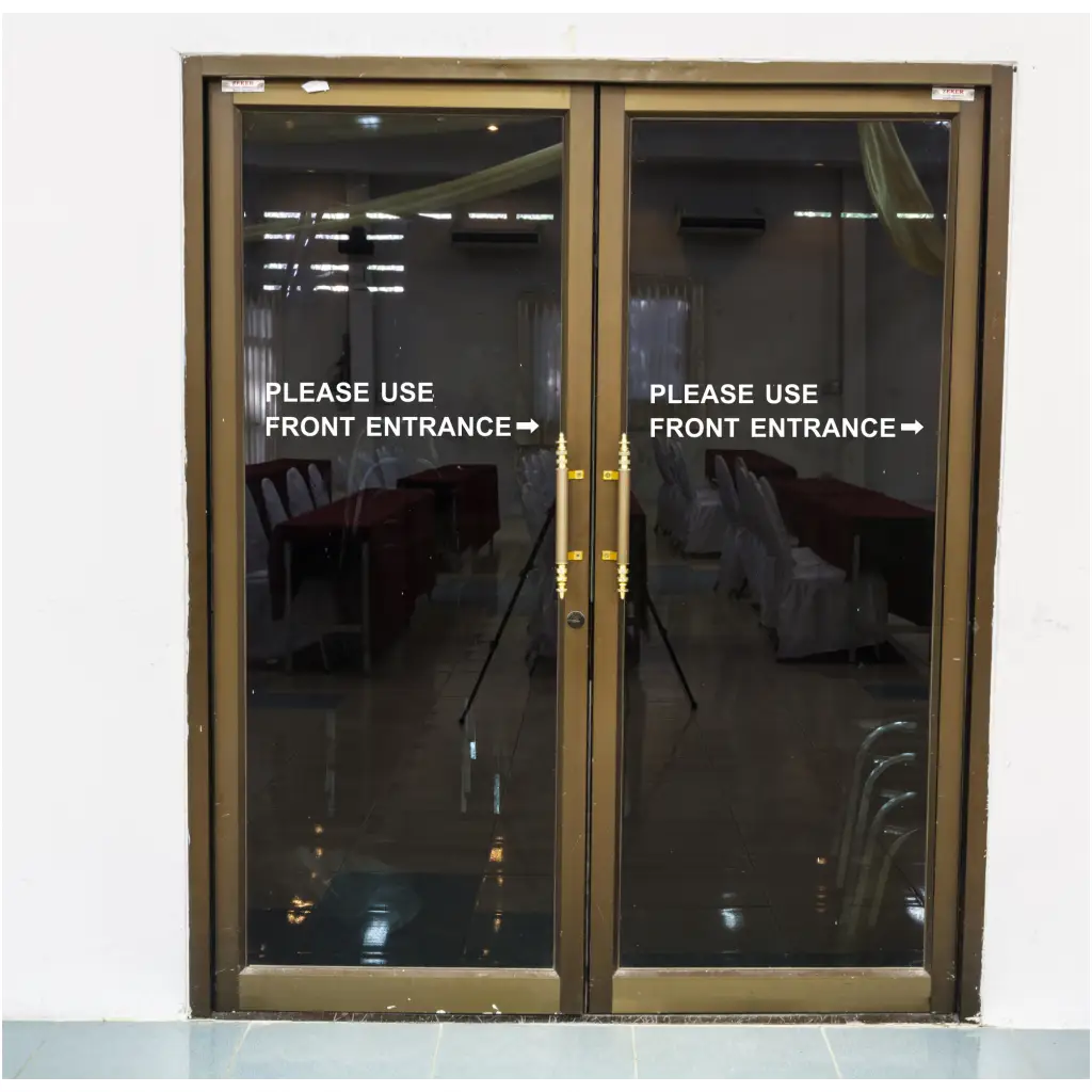 Please Use Front Door W/ Arrow