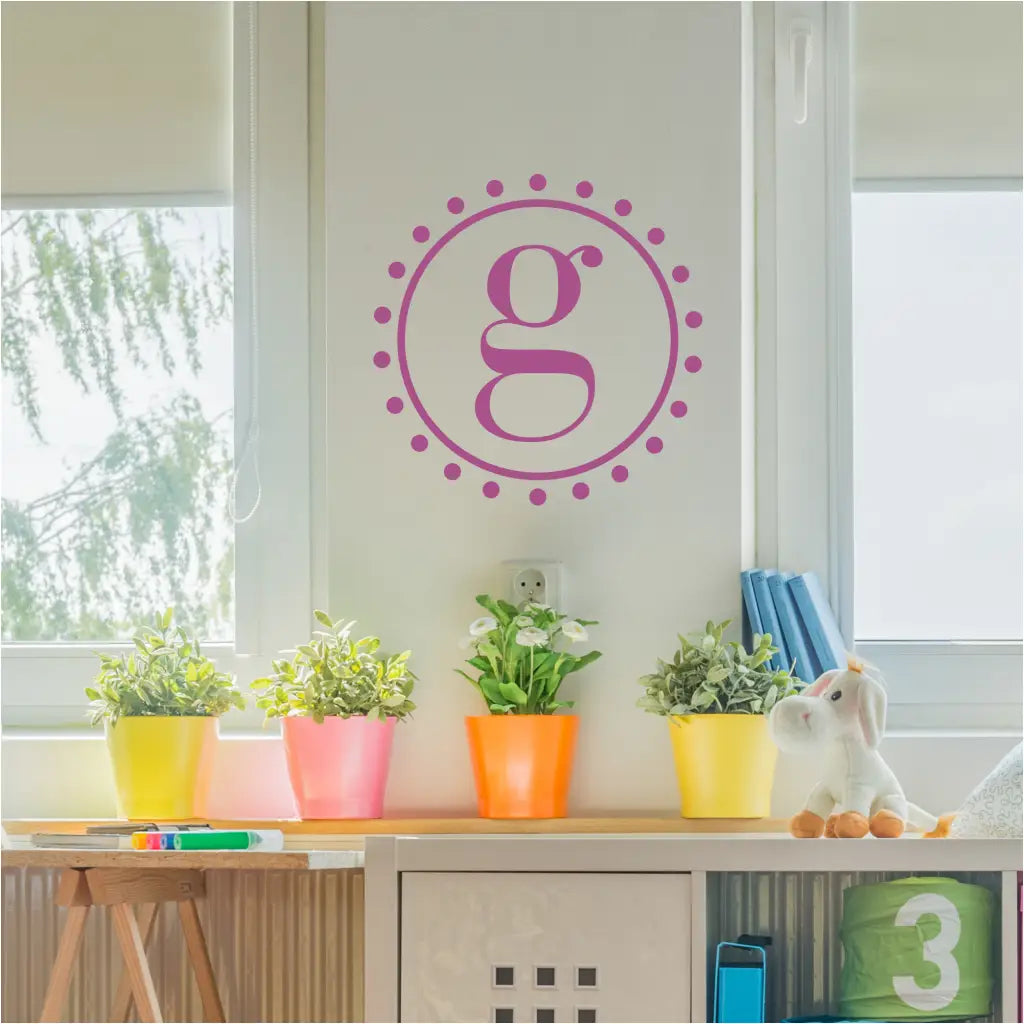 Polka Dot Monogram Decal