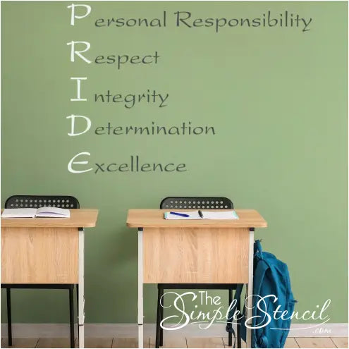 Pride 2 - School Motto Wall Decal