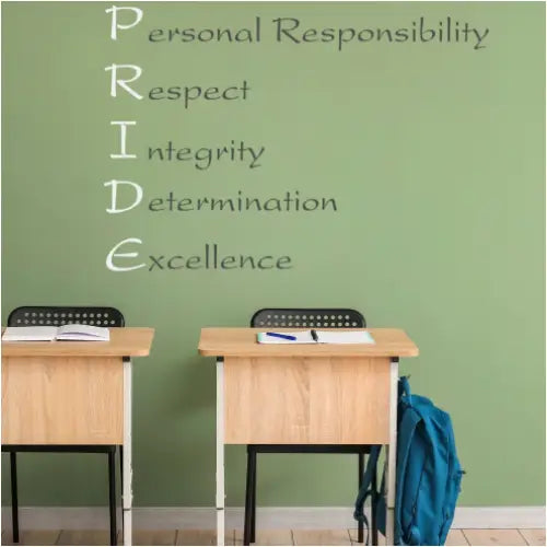 Pride 2 - School Motto Wall Decal