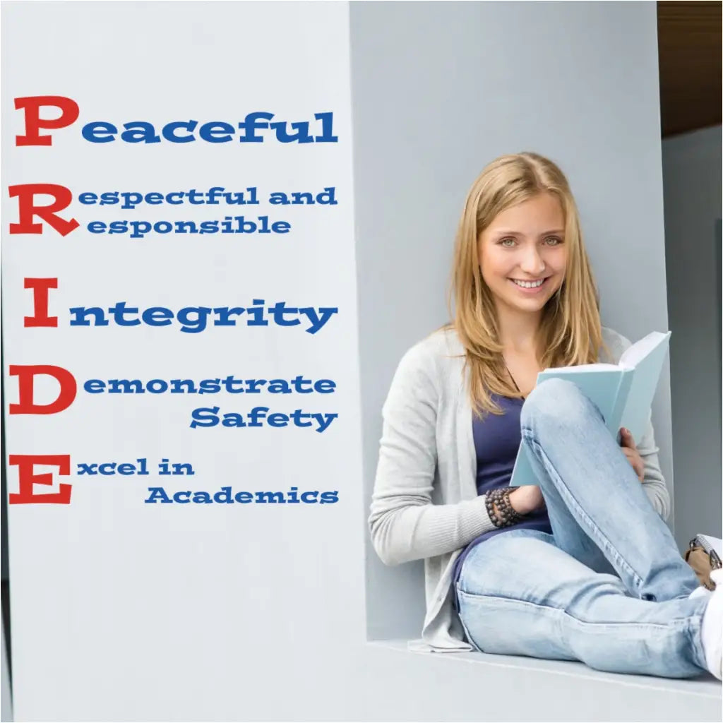 PRIDE - School Motto Wall Art