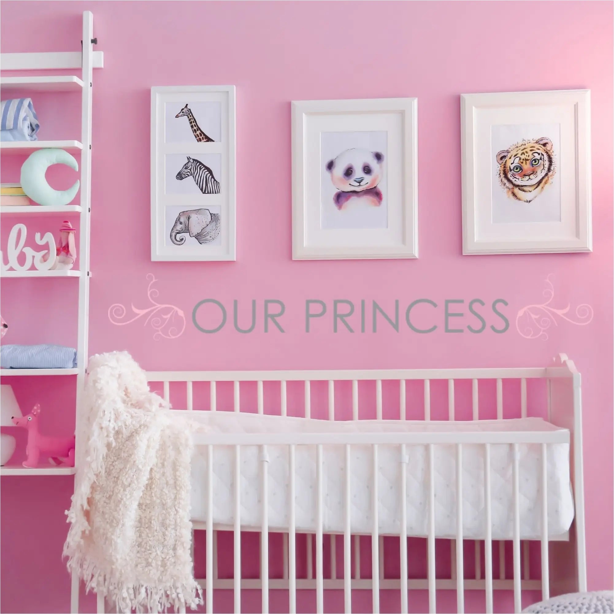 The Simple Stencil Our Princess with Flourishes Wall Decal