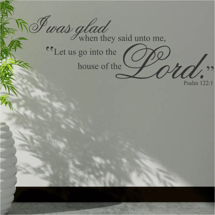 Psalm 122 | House Of The Lord Large Vinyl Church Wall Decal
