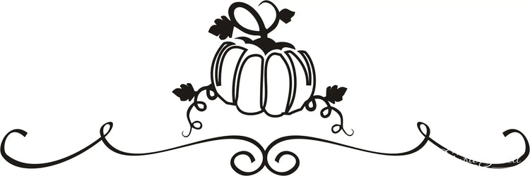 Pumpkin Vine Flourish Decal