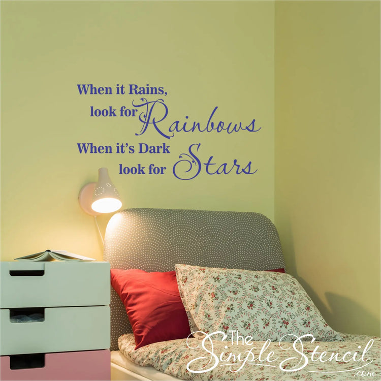 When It Rains Look For Rainbows Decal Home & Garden > Decor Decals