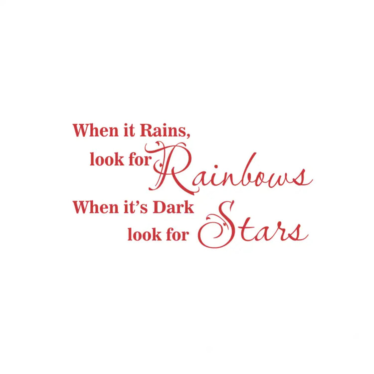When It Rains Look For Rainbows Decal Home & Garden > Decor Decals