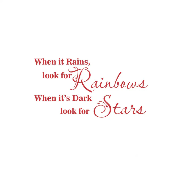 When It Rains Look For Rainbows Decal Home & Garden > Decor Decals