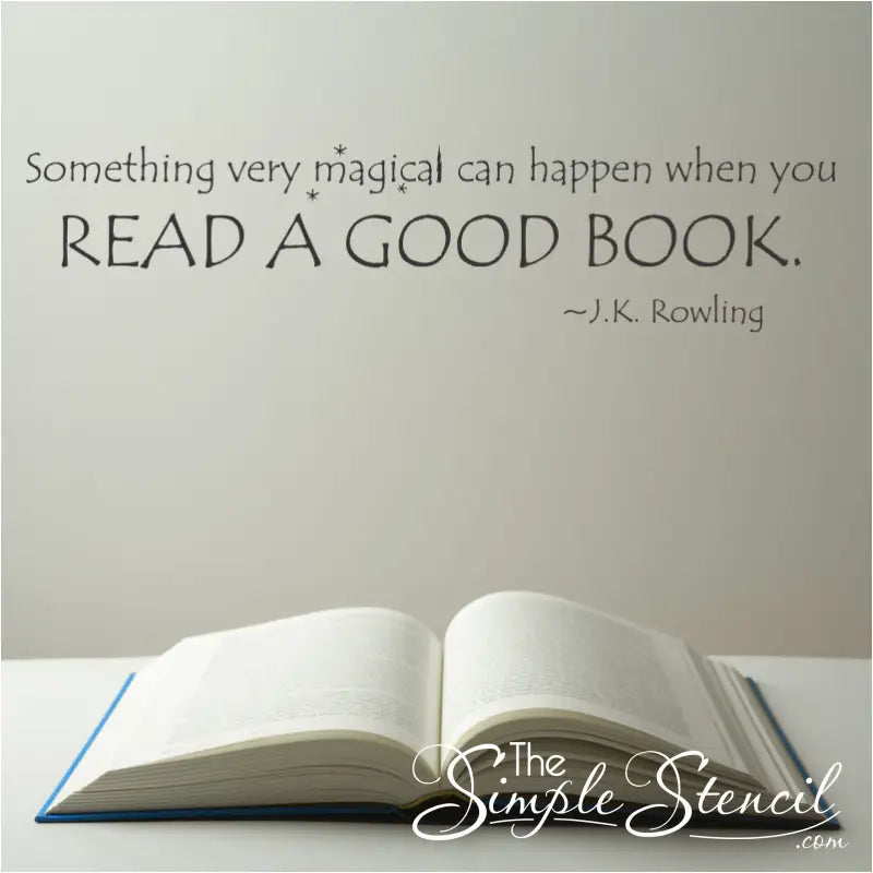 Read A Good Book Wall Quote By J.k. Rowling