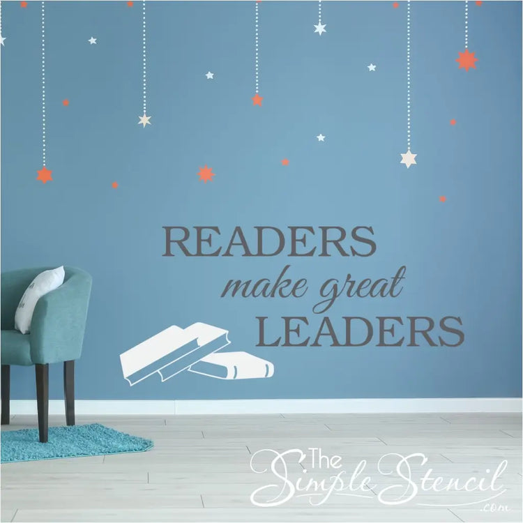 Readers Make Great Leaders With Book Graphic Wall Display