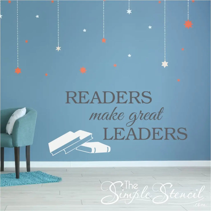 Readers Make Great Leaders With Book Graphic Wall Display