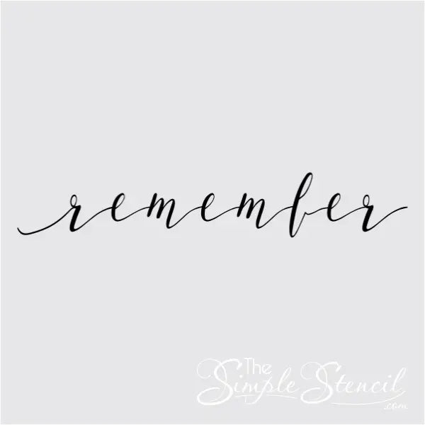 Remember | Free Wall Decal With Purchase Home Decor Decals
