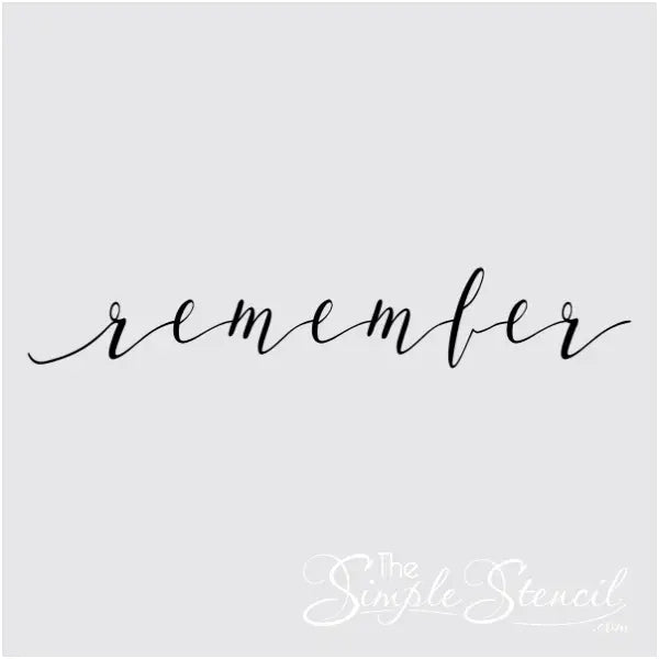 Remember | Word Art Wall Decal Home Decor Decals