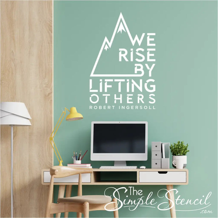 Inspirational wall decal featuring Robert Ingersoll's quote about helping others.