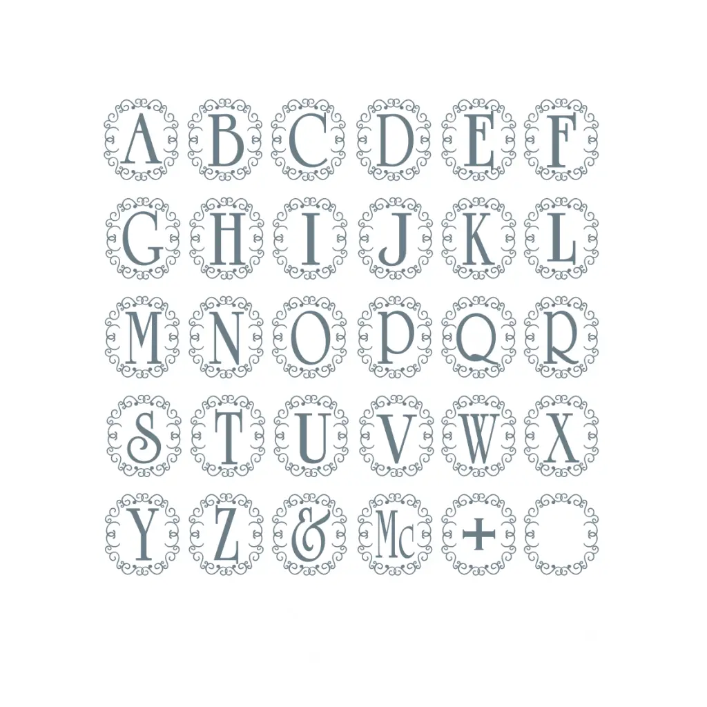 Romantic Flourish Initial Wall Monogram - Thumbnail 2