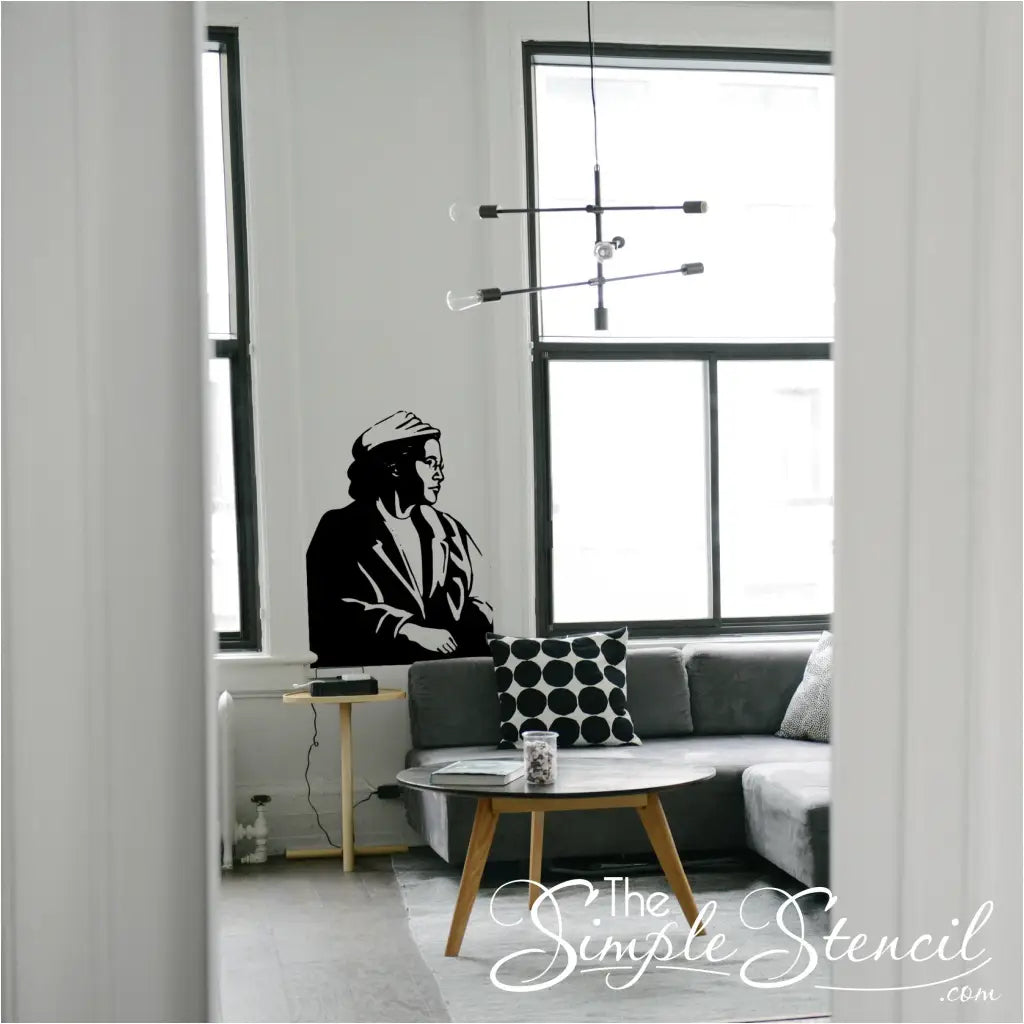 Rosa Parks Silhouette Wall Decal Sticker - Thumbnail 2