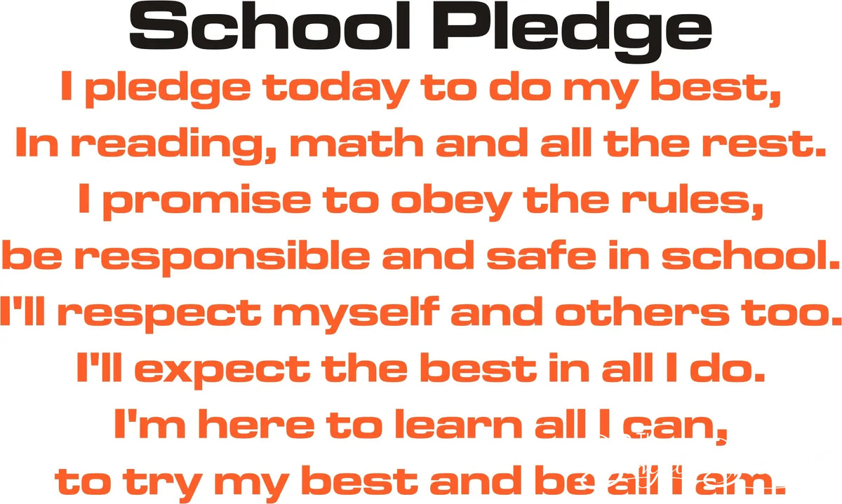 Creative Pledge Example School Pledge Examples – 5 Pledges Of Peace In Schools – WBVCJV