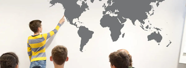 Removable wall decals for easy and damage-free school decorating.